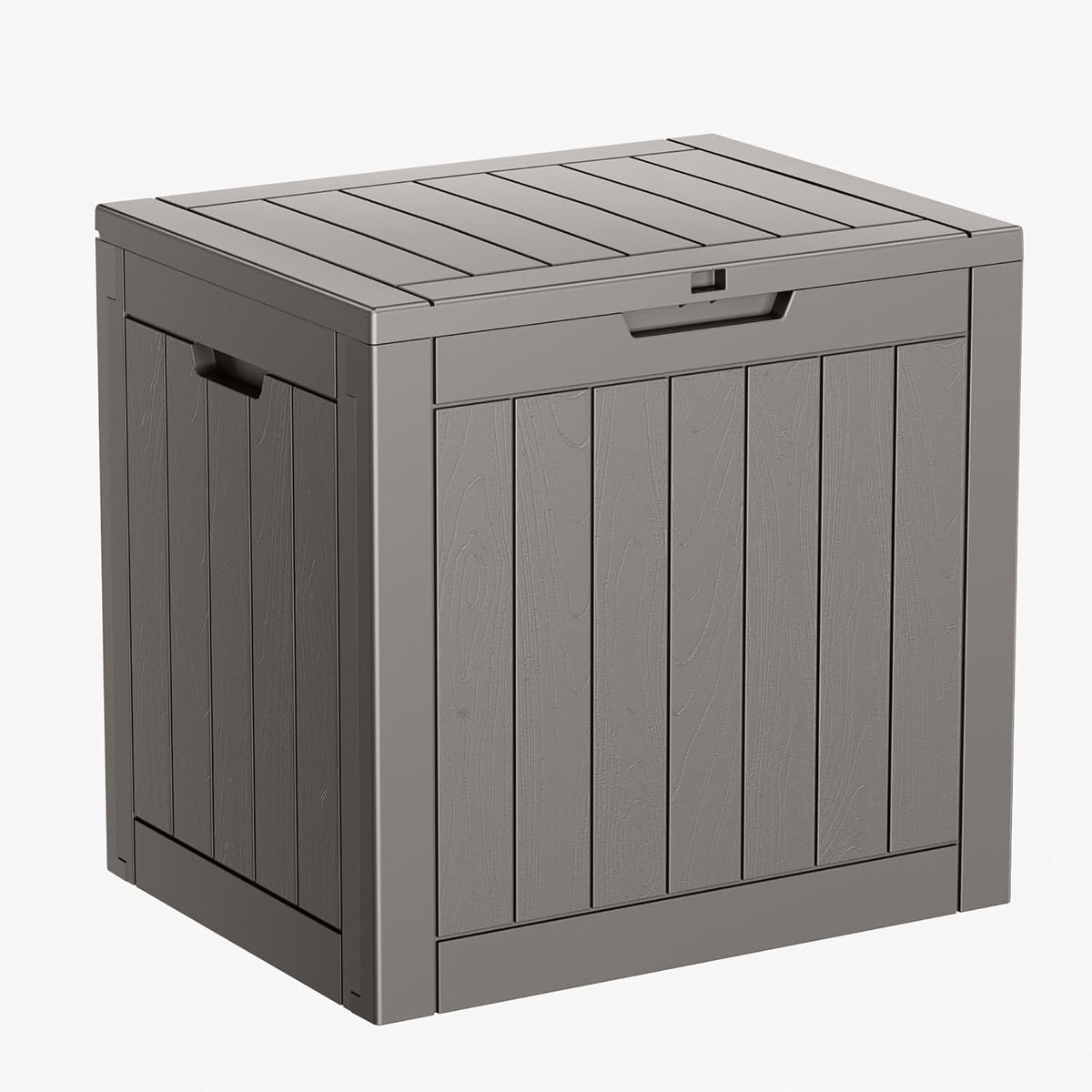 ROJIK 40 Gallon Resin Deck Box, Lockable Waterproof Weatherproof Outdoor Storage Container for Garden Tools, Cushions & Outdoor Accessories（Grey