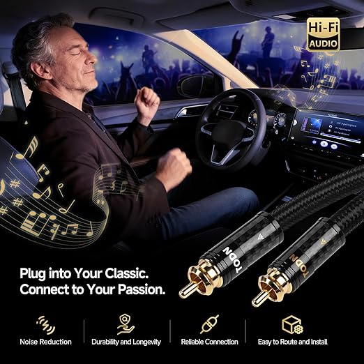 TODN Hi-end RCA Cables for Audiophile