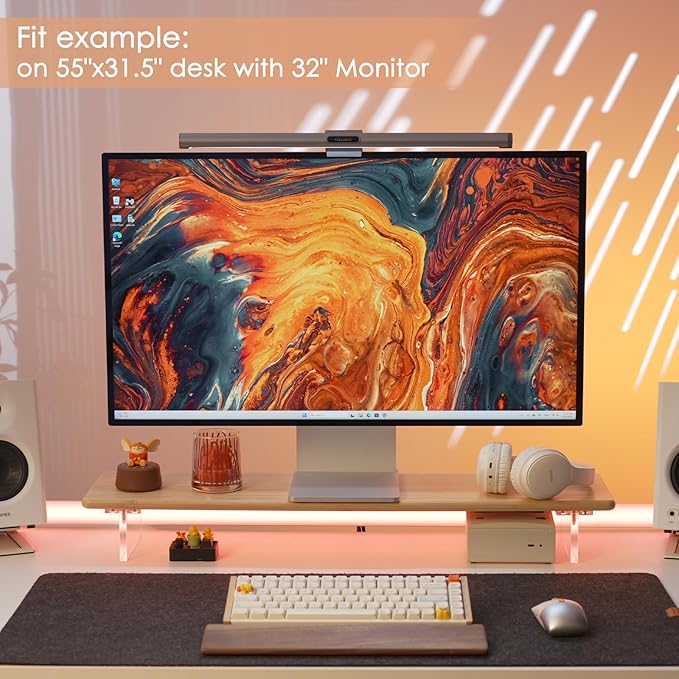 ROCDEER Bamboo Monitor Stand Riser