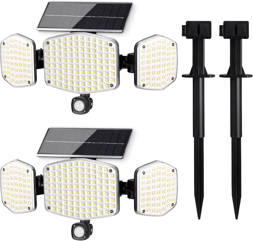 HAARAY Solar Motion Sensor Outdoor Lights (2 Pack)