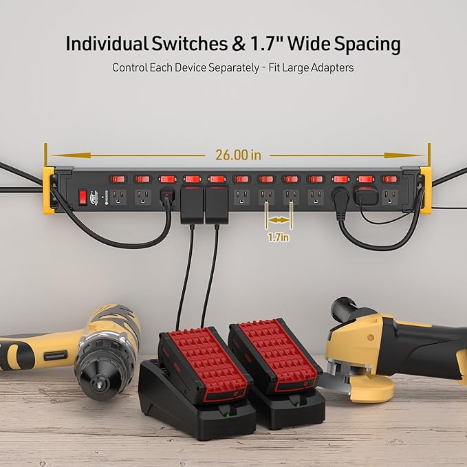CRST Heavy Duty Metal Power Strip