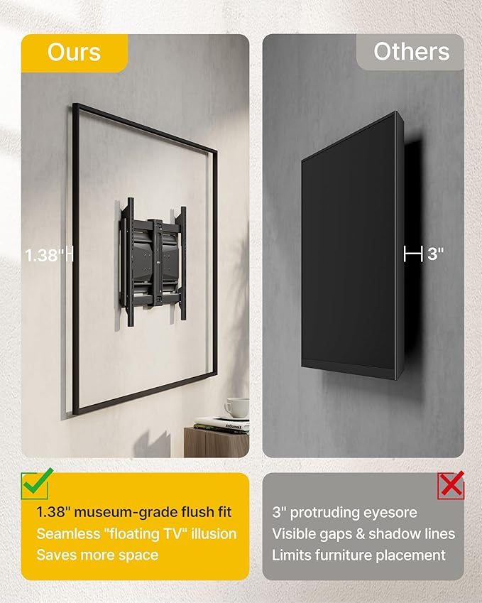 monTEK Heavy Duty Ultra Slim TV Wall Mount