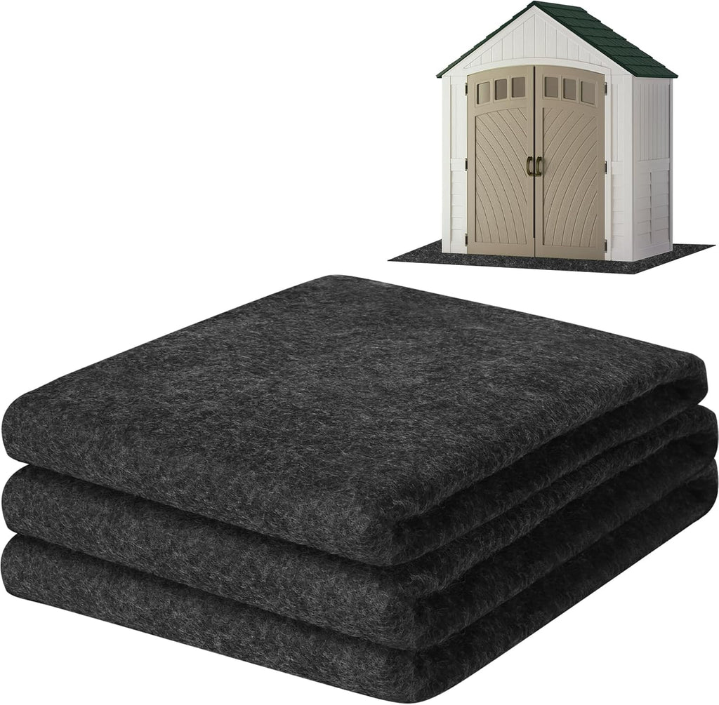 ToLanbbt Outdoor Storage Shed Floor Mat, 8.2 x 6 FT Waterproof Carport Mat, Washable Furniture Pad with Non Slip Backing for Dust, Oil, Protection, Storage Shed Not Included