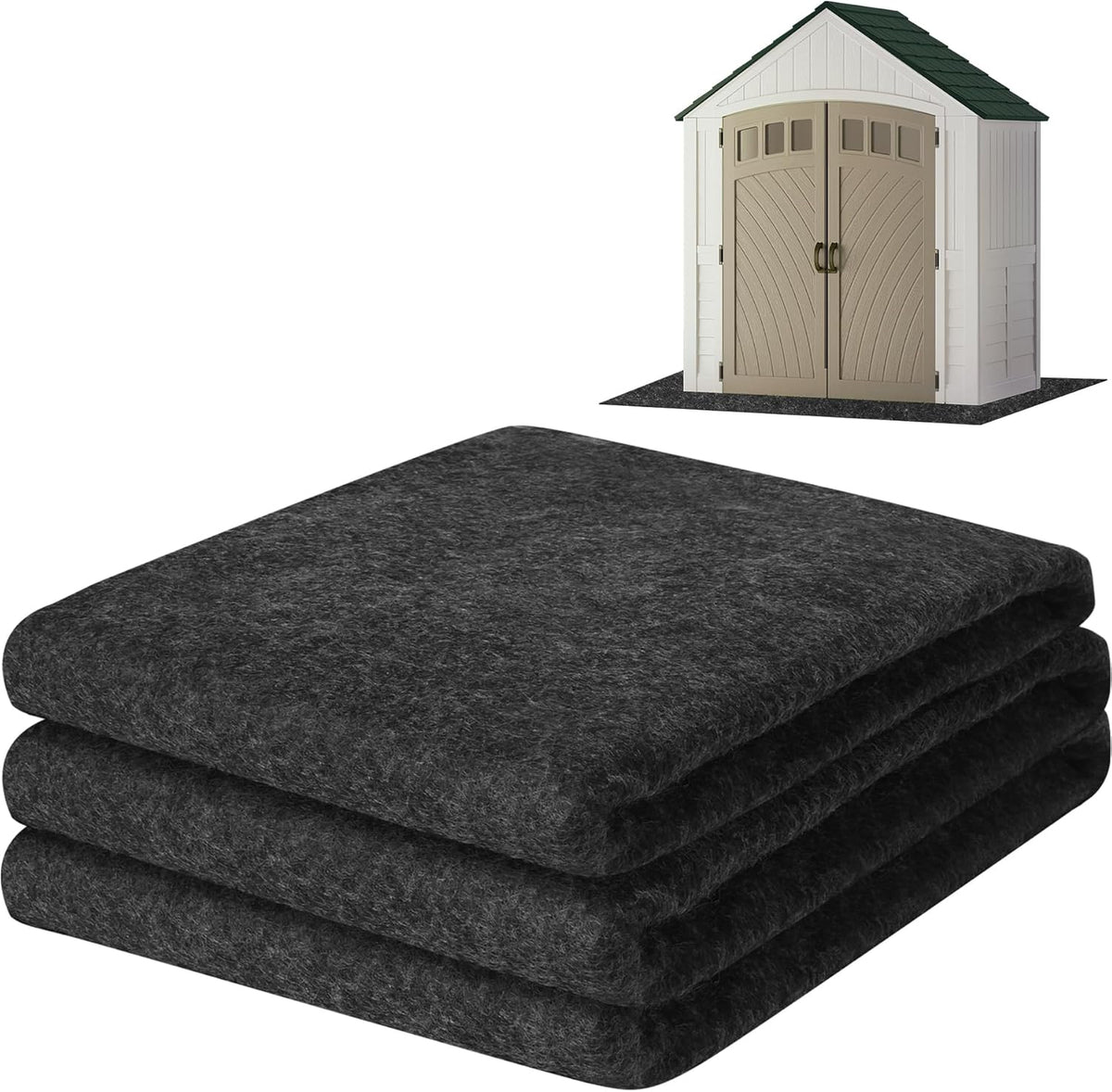 ToLanbbt Outdoor Storage Shed Floor Mat, 8.2 x 6 FT Waterproof Carport Mat, Washable Furniture Pad with Non Slip Backing for Dust, Oil, Protection, Storage Shed Not Included