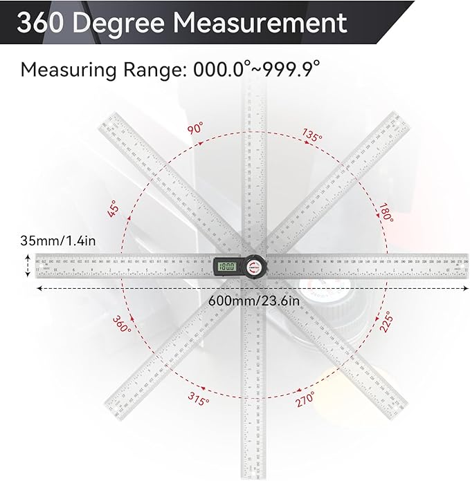GemRed 82305 Digital Angle Finder Protractor