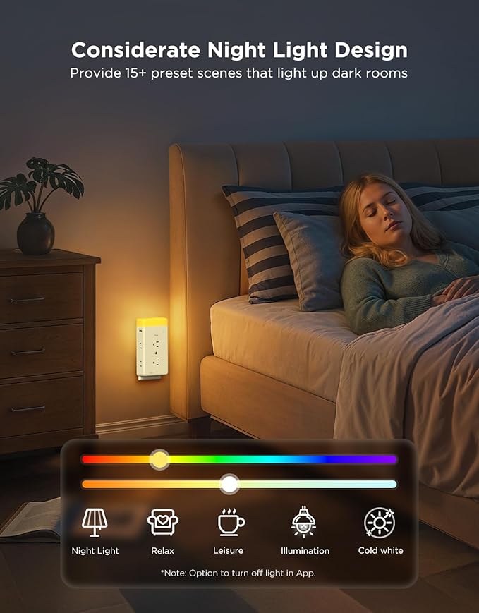 Govee Smart Plug Outlet Extender, 3-Sided Smart Power Strips