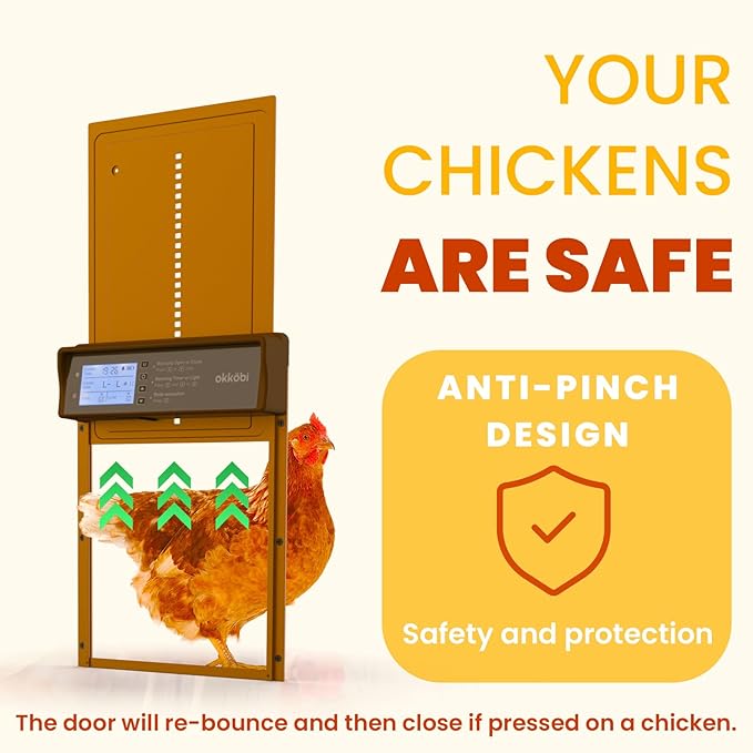Okkobi Automatic Chicken Coop Door Solar Powered