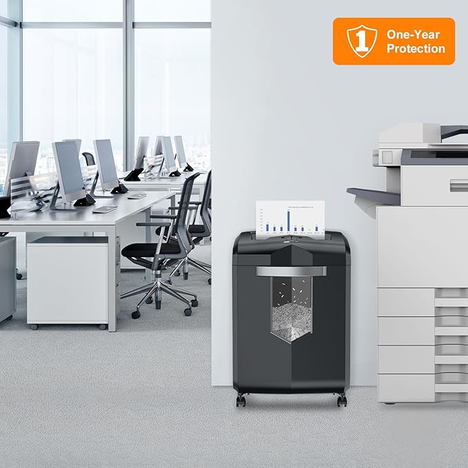 Bonsaii 16-Sheet Microcut Paper Shredder, 60-Minute Home Office Heavy Duty