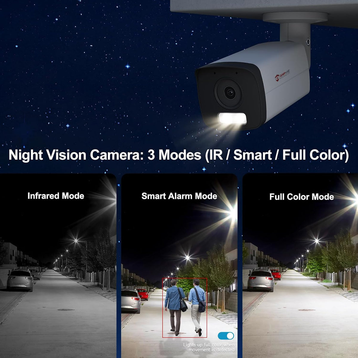 anpviz 4k poe ip bullet camera with smart, close-up detail