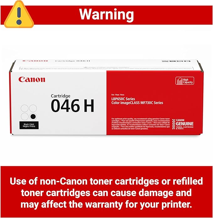 Canon Genuine 046 Black Toner Cartridge High Capacity Compatible
