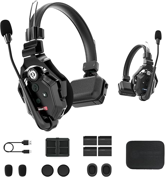 Hollyland Solidcom C1 2 Users 1100ft Full-Duplex Wireless Headset Intercom