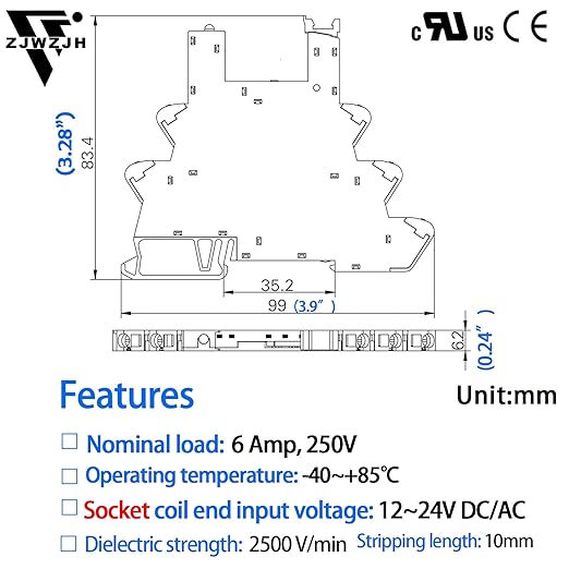 UL Listed 10Pcs Electromagnetic Relay