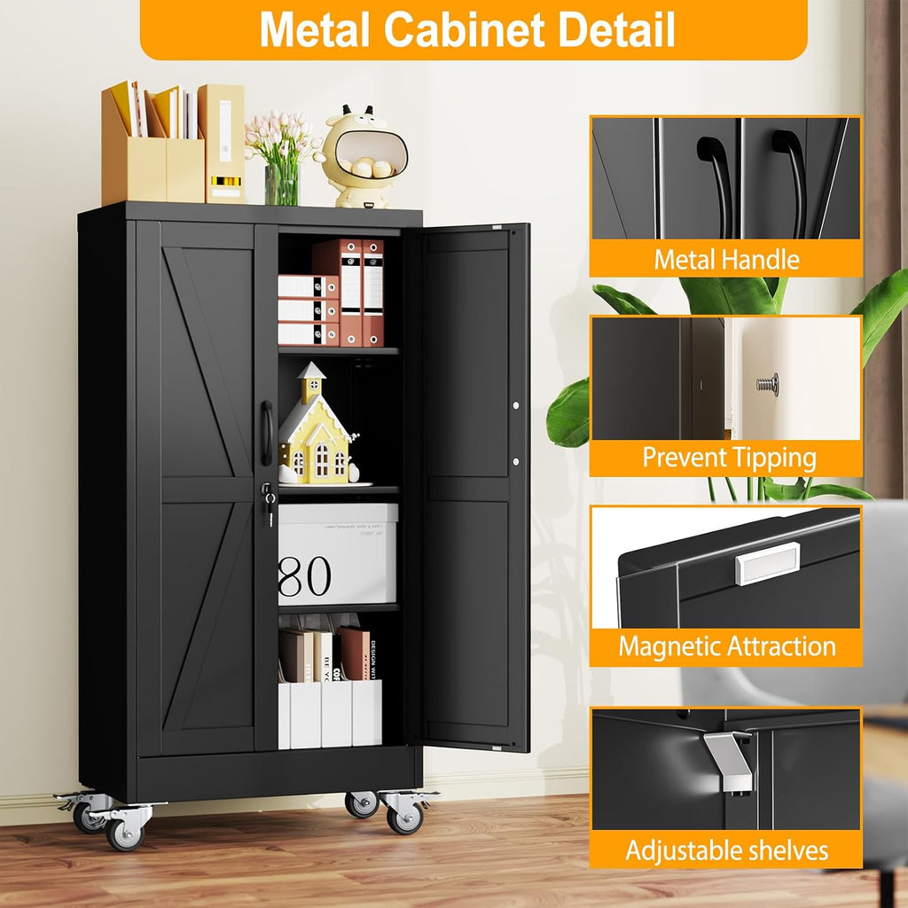 ckzbx metal garage storage cabinet with locking doors, package contents