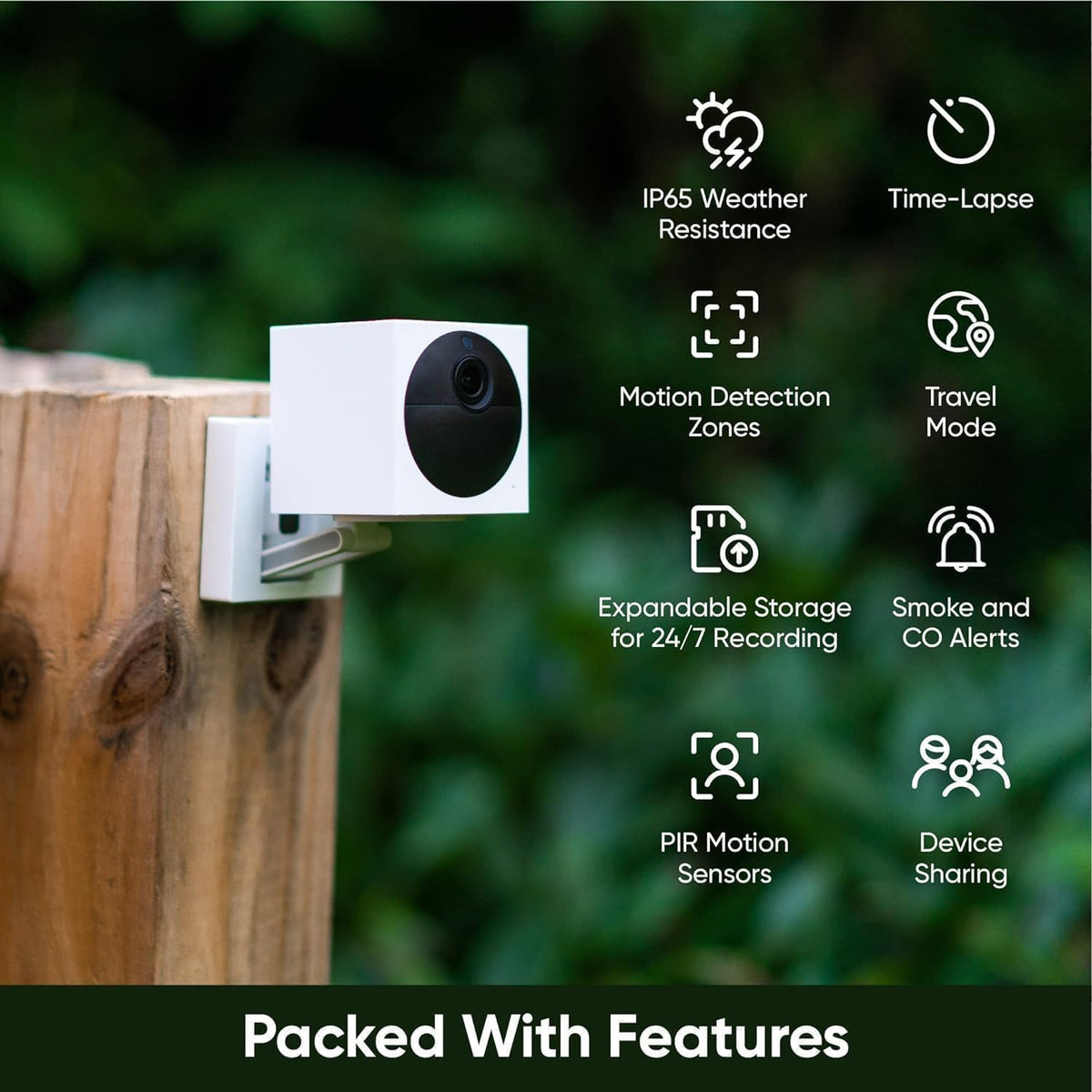 cam outdoor v2 1080p hd add-on camera (3-pack, close-up detail