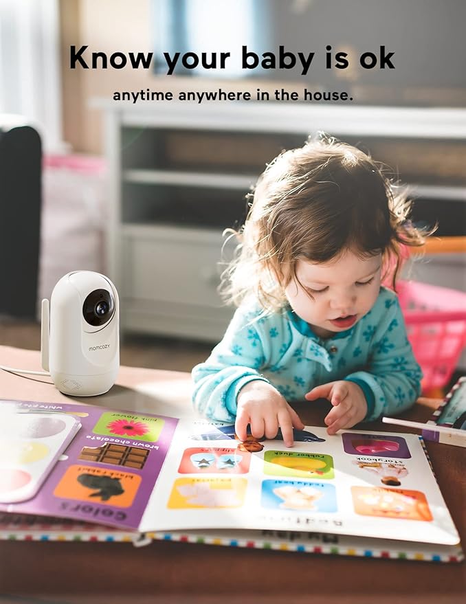 Momcozy Baby Monitor with 2 Cameras 5’’ 1080P Split Screen Video Baby Monitor