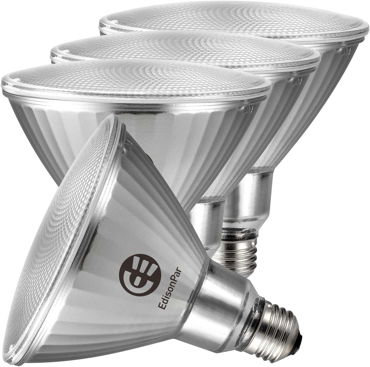 EdisonPar Full-Glass PAR38 LED Flood Light Bulbs Outdoor/Indoor Equivalent 300 (4-Pack)