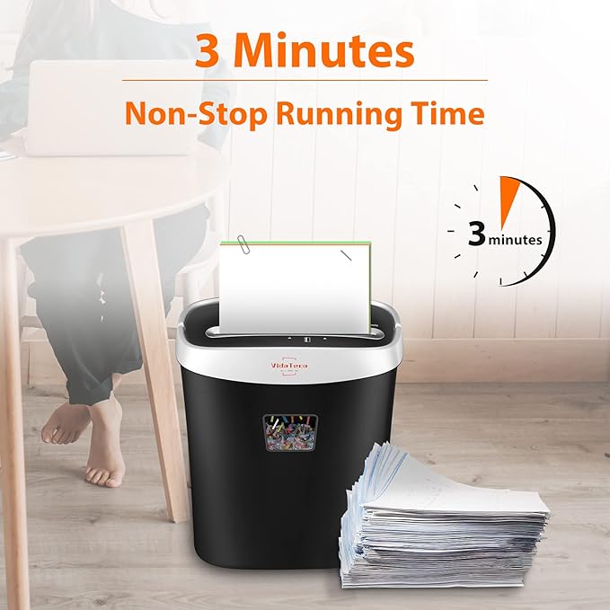 VidaTeco Paper Shredder for Home Office10-Sheet Cross-Cut Shredder