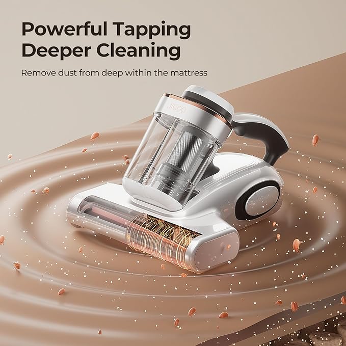 JIGOO Bed Vacuum Cleaner with Dust Sensor, Mattress Vacuum Cleaner with UV &