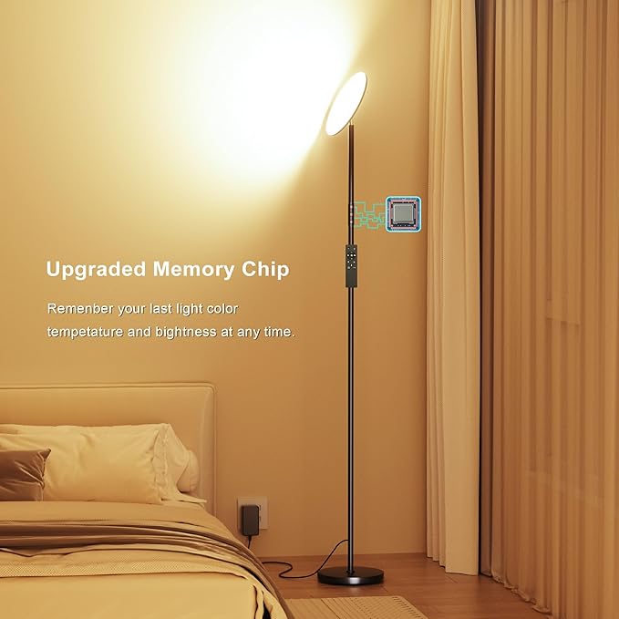 LED Floor Lamp, Bright 36W 3600LM Standing Lamp 350W Equivalent