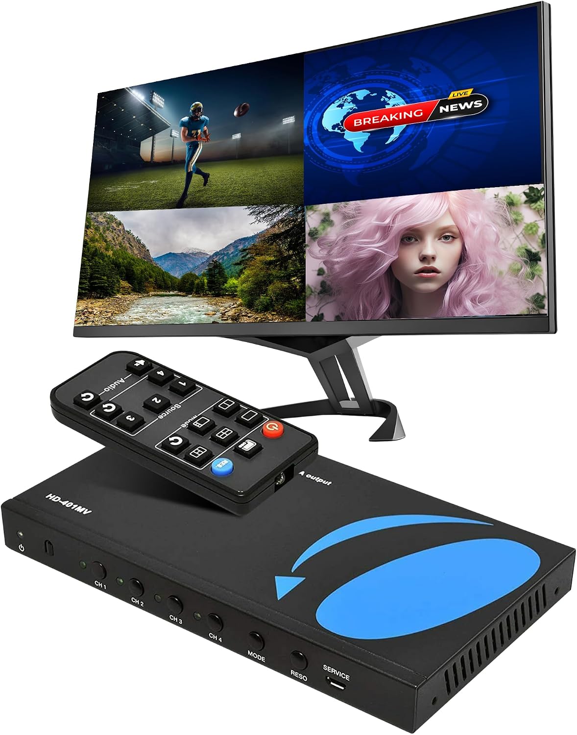 OREI HDMI Switcher 4 in 1 Out