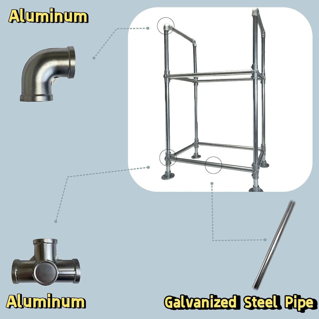 2ft heavy duty firewood rack outdoor with cover showing dimensions