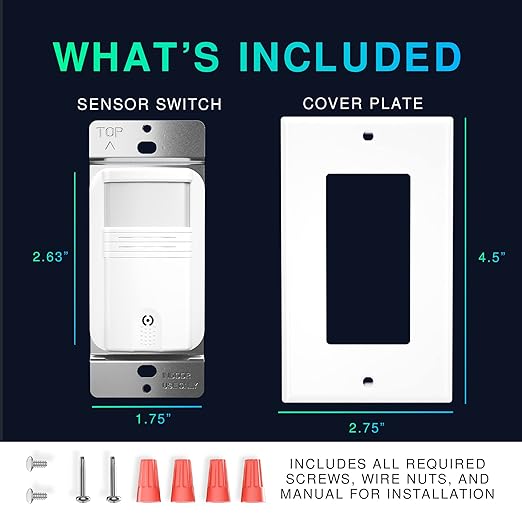 EverElectrix 4 Pack Motion Sensor Light Switch, Indoor Occupancy & Vacancy