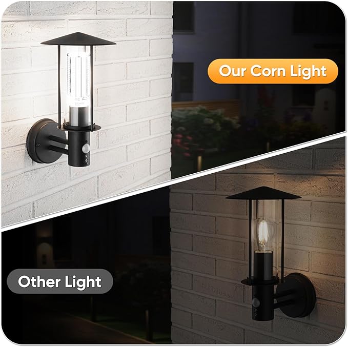 XYCN 2 Pack 300W Corn LED Light Bulb Fanless, 5000K Daylight E26/E39 Large