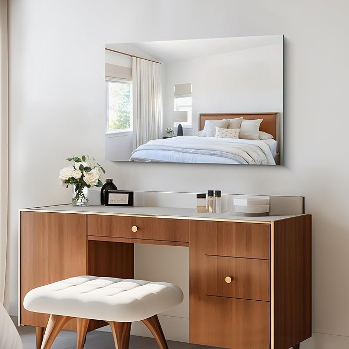 CILIBER Frameless Mirror, 24x36 Inch Bathroom Mirror