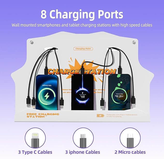 Wall Mounted Cell Phone Charging Station