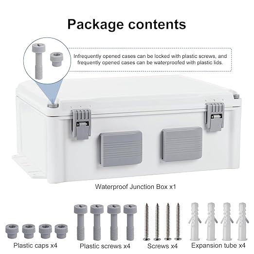 Namunanee Outdoor Electrical Junction Box, ABS Water Resistant Enclosure