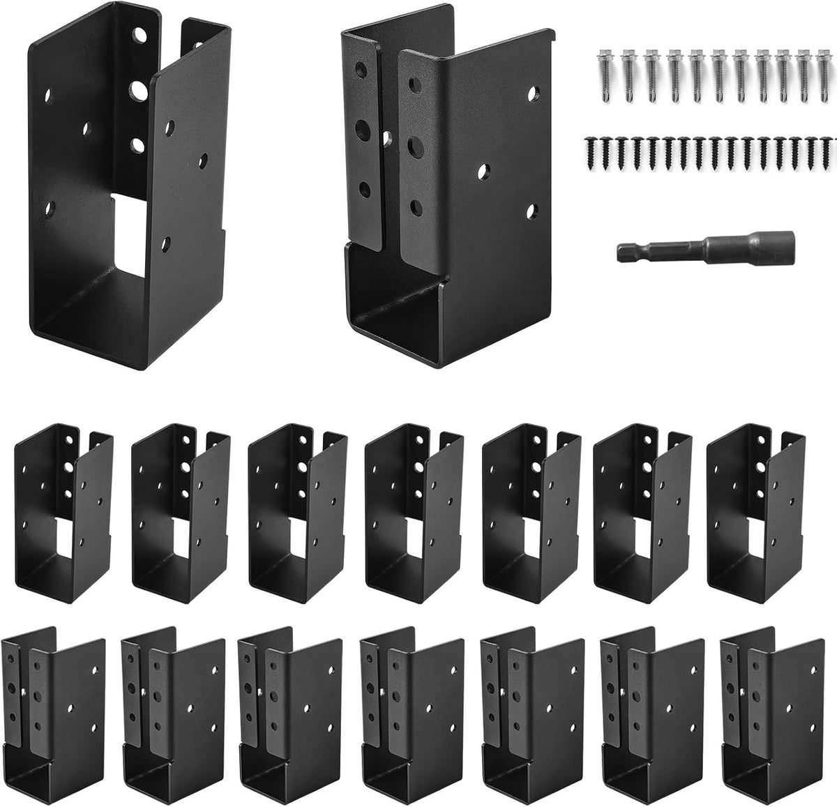 16 Pcs of 2"x4" Concealed Joist Hangers for Outdoor
