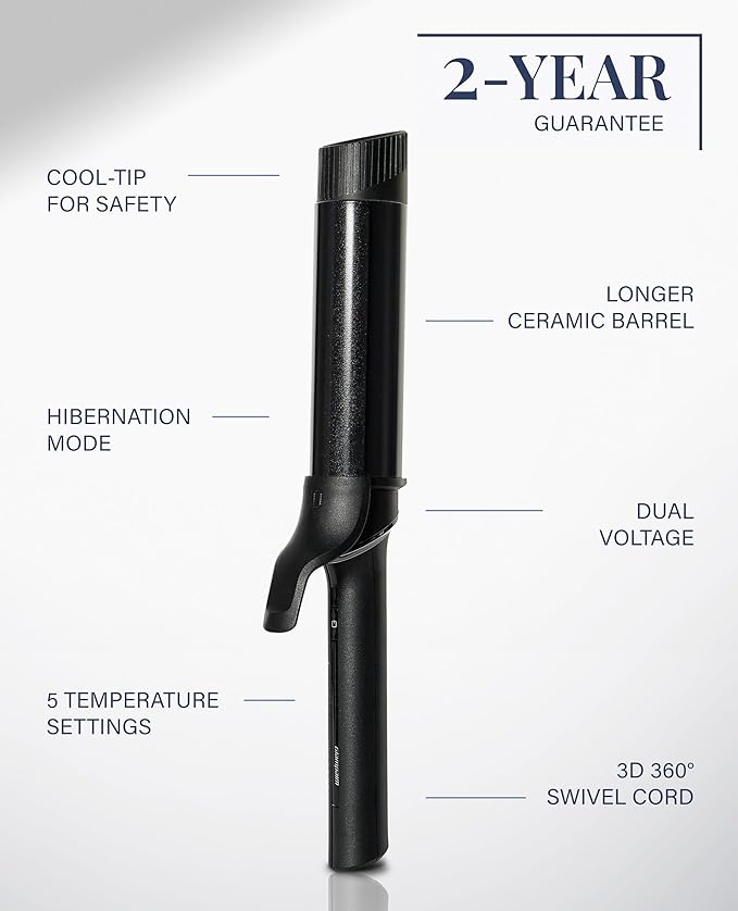 GLAMPALM Professional Curling Iron 1.4"
