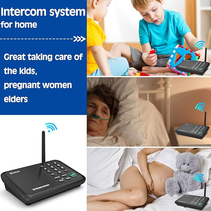 Intercoms Wireless for Home, 5280 Feet Long Range Wireless Intercom System for