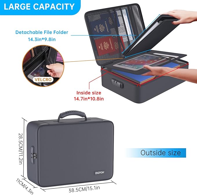 ENGPOW 5200℉ Fireproof File Organizer Bag
