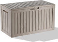EasyUp 160 Gal Deck Box Waterproof Outdoor Storage Box Gray