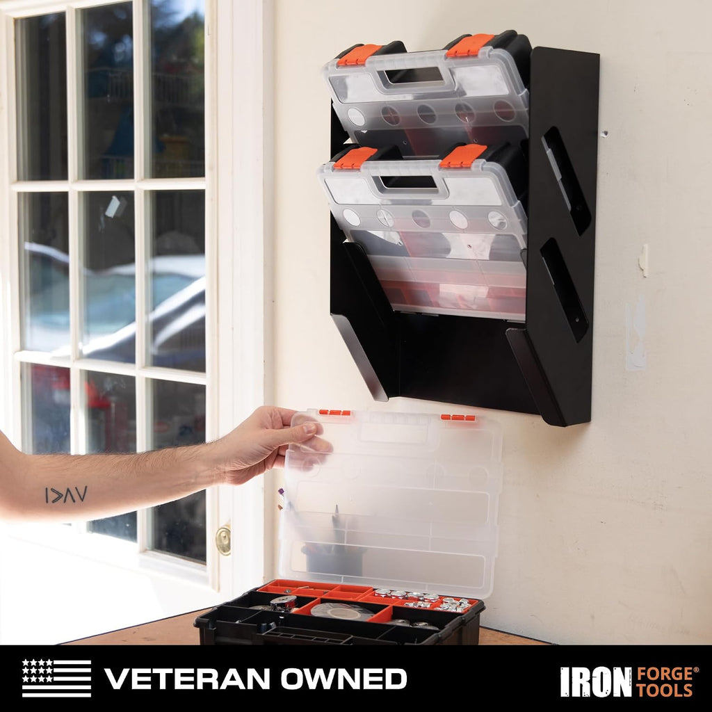 iron forge tools small parts tool organizer for showing dimensions