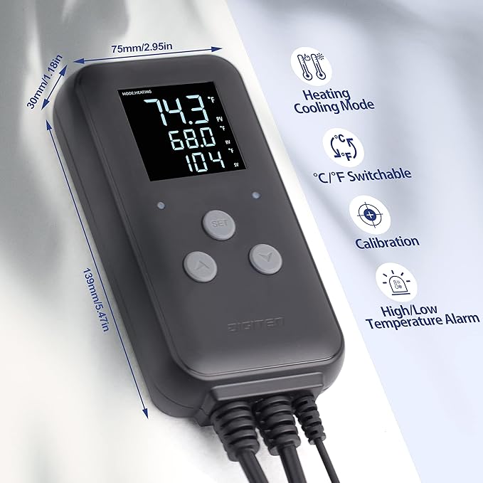 DIGITEN Heat Mat Thermostat Waterproof Temperature Controller DTC315 Greenhouse