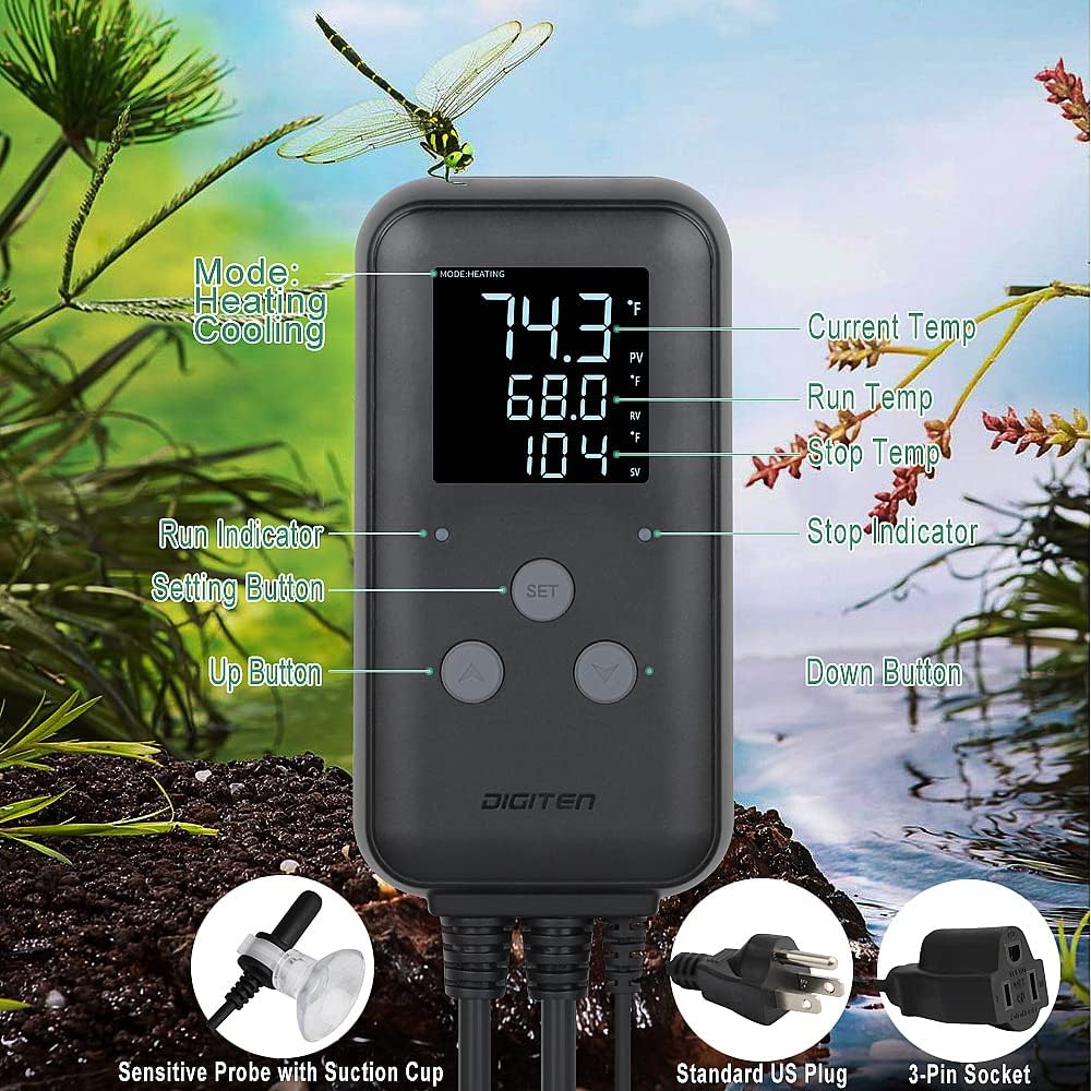 DIGITEN Heat Mat Thermostat Waterproof Temperature Controller DTC315 Greenhouse
