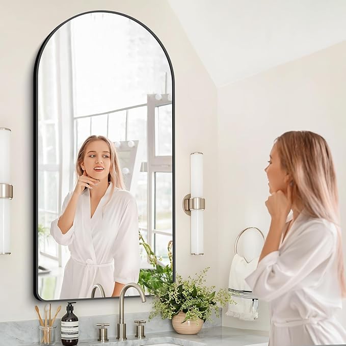 Arched Bathroom Mirror, Wall Mounted Mirror, Living Room, Vertically Hanging