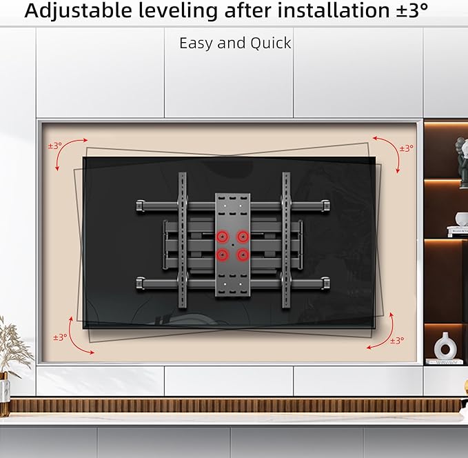 HILLPORT 86 98 TV Wall Mount 55-100 inch Full Motion Bracket Large Screen Led
