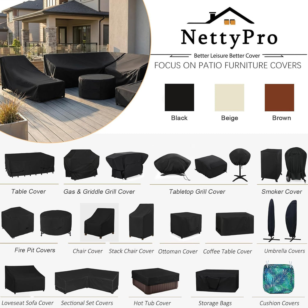 nettypro deck box cover, fade resistant waterproof outdoor on a desk or shelf