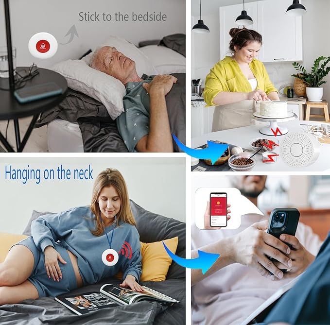 WiFi Caregiver Pager Call Button Wireless Nurse Alert Call Bell Emergency Alert