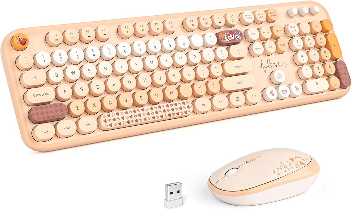 MOFII Wireless Keyboard and Mouse Combo, Full Size 2.4G Plug and Play