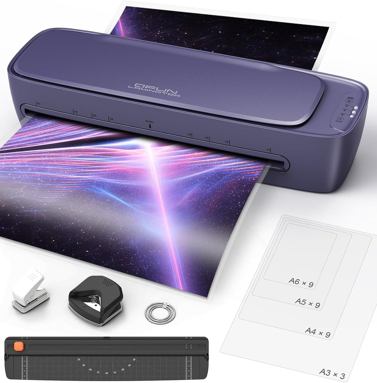 Laminator Machine 13 Inch Wide Thermal Lamination 9 in 1 Cold Hot A3 Laminating