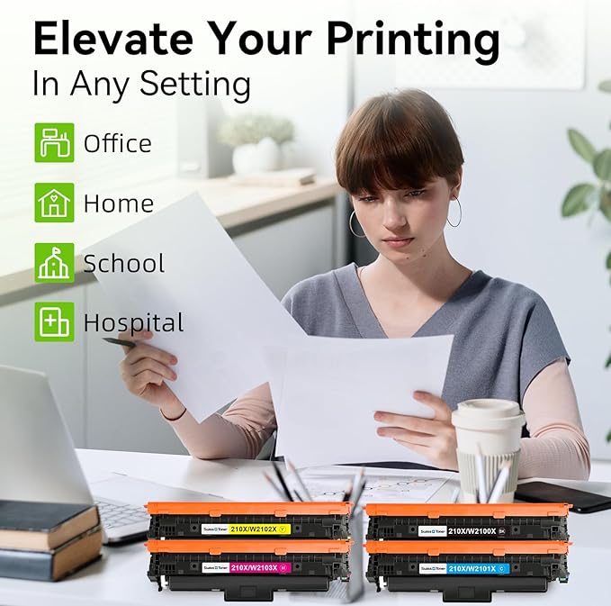 swiss toner 210X Toner Cartridges 4 Pack