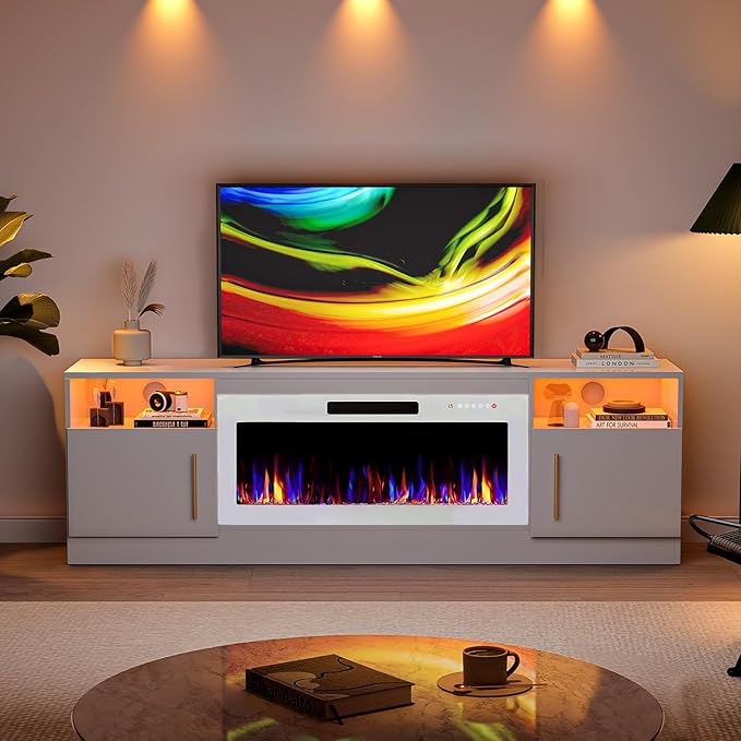 VITESSE TV Stand Fireplace