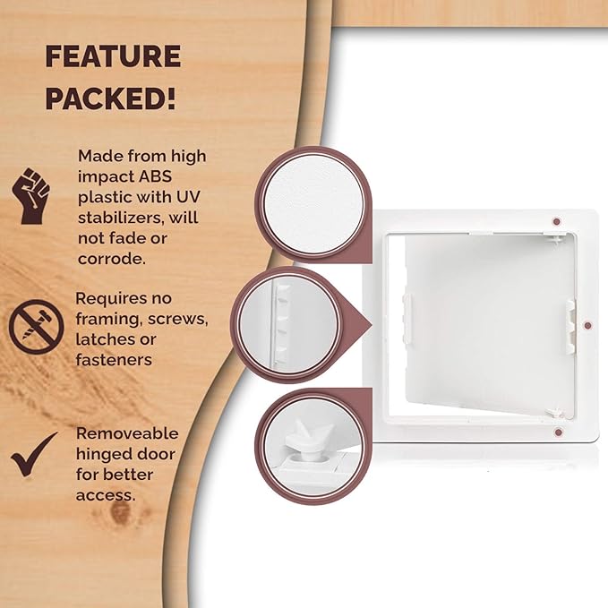 Morvat Access Panel 10x10 Inch for Drywall & Ceiling (20-Pack)