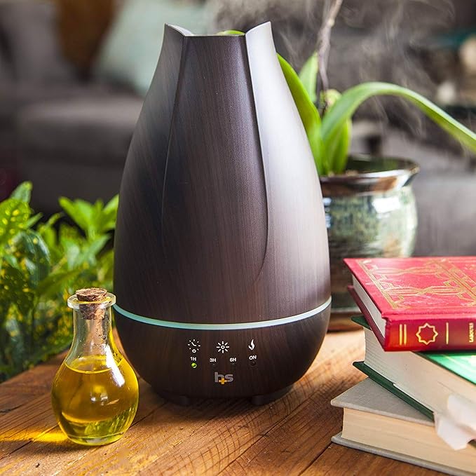 HealthSmart Essential Oil Diffuser, Cool Mist Humidifier and Aromatherapy (Pack of 2)