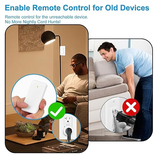Remote Switch Outlet, Wireless On/Off Light Switches Wall Mounted, TUV List