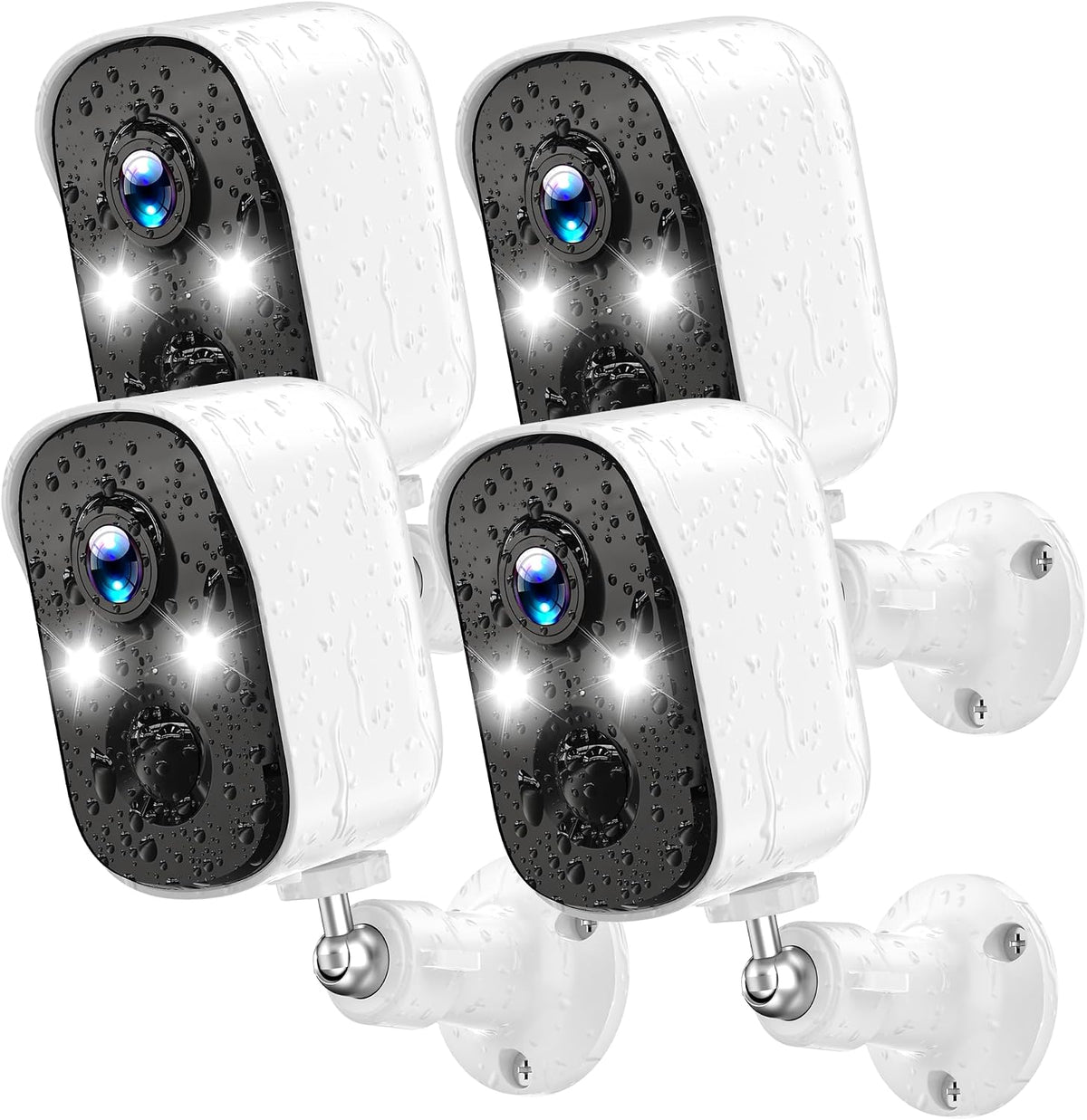4PACK Wireless Outdoor Security Camera, 4MP FHD WiFi Cameras
